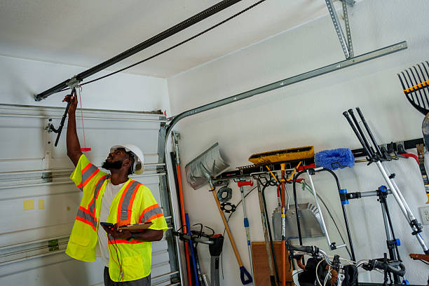 Professional Garage Door Panel Replacement technician working in Cresson, TX